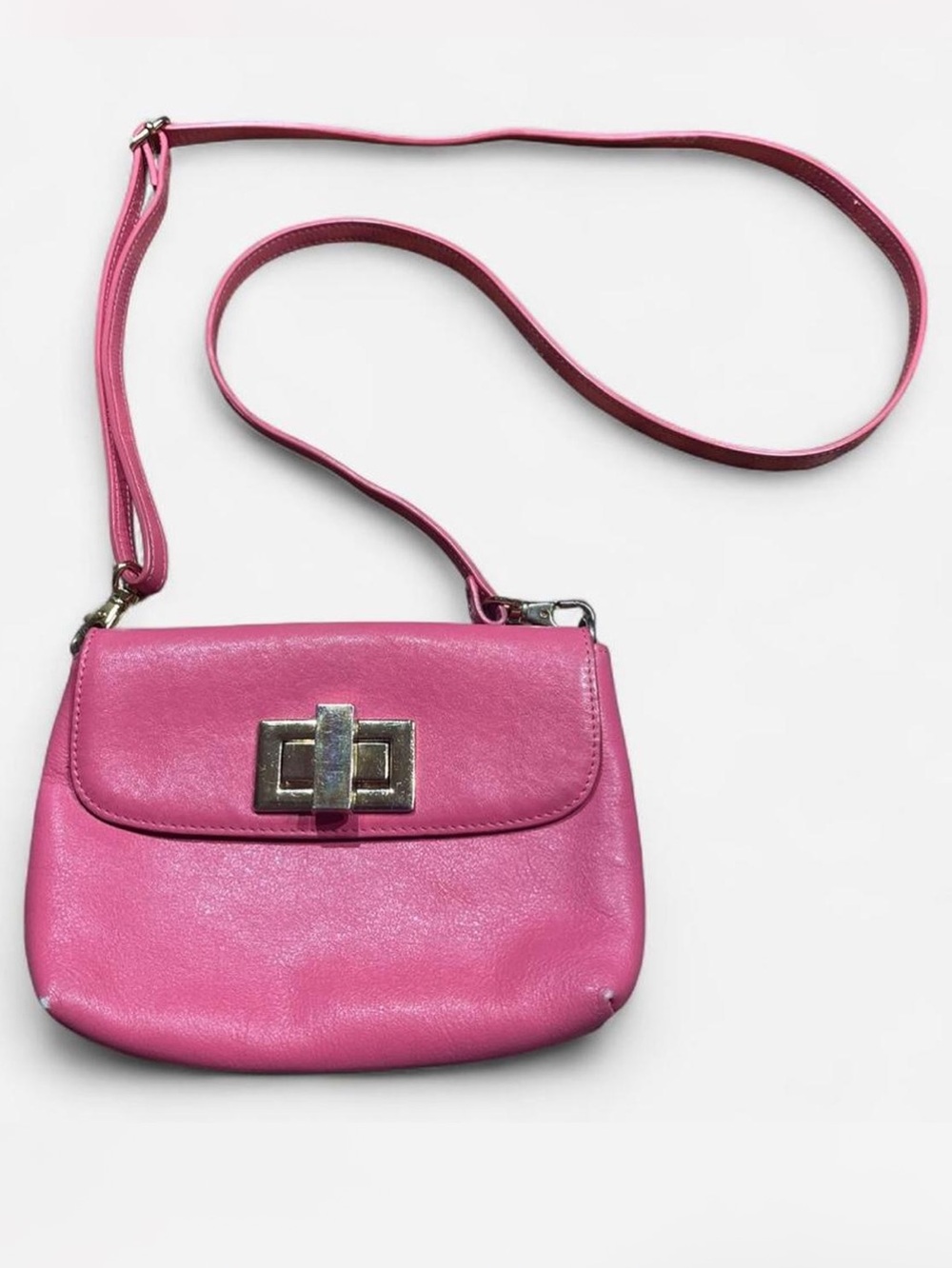 Rowallan pink leather crossbody purse